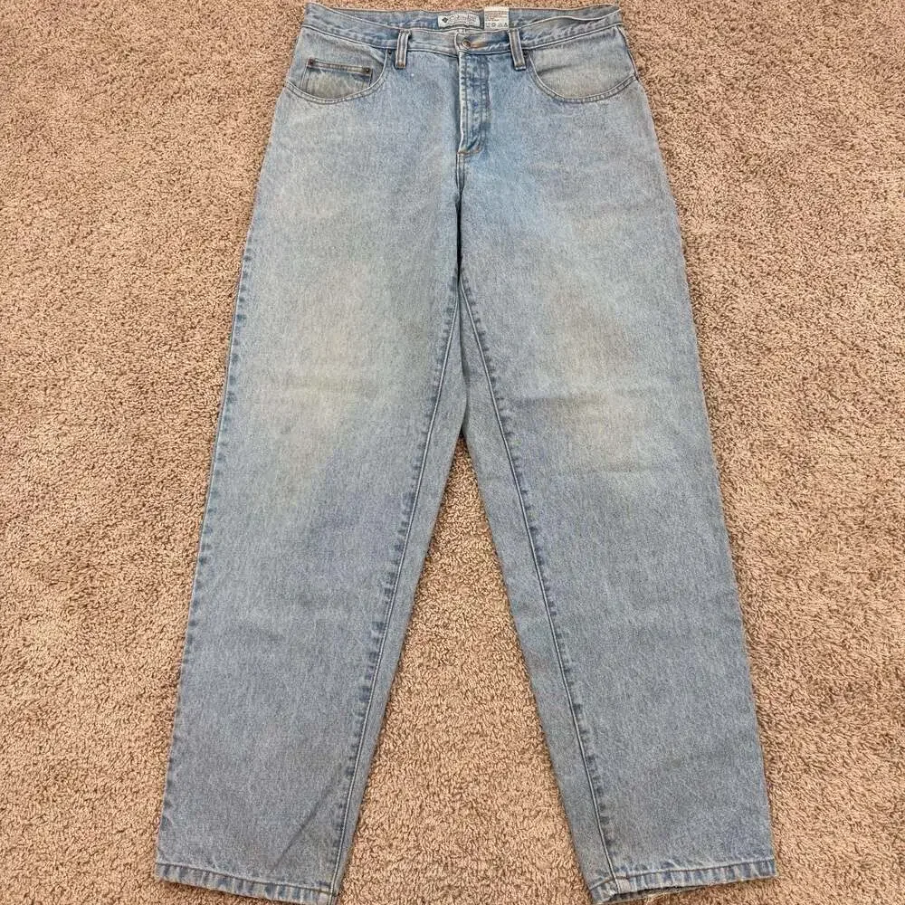 Vintage‎ Columbia Sportswear Light Wash Relaxed Fit Jeans Mens 34x32 EUC